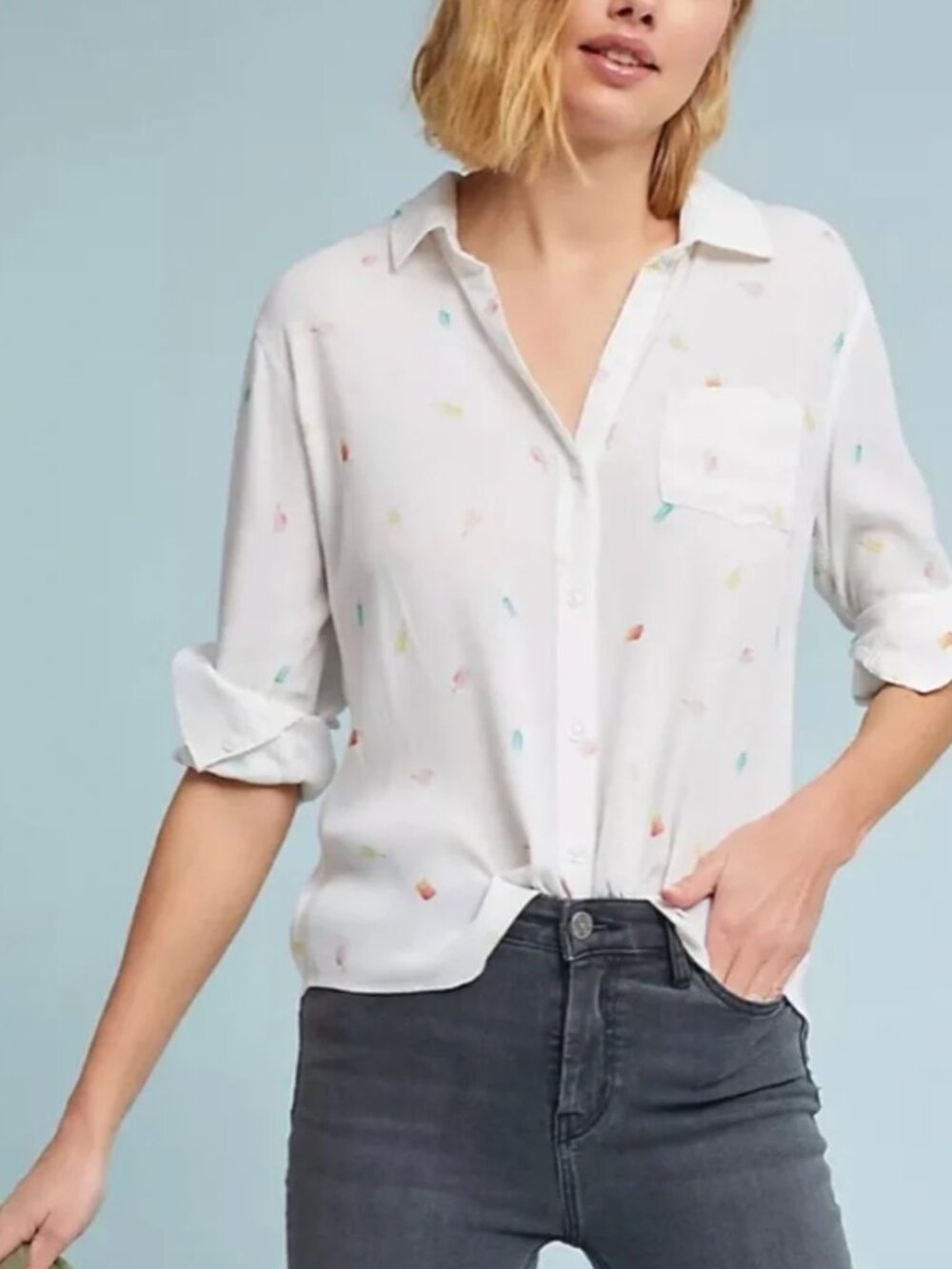 Rails Summertime Buttondown Popsicle Shirt Anthropologie Brand